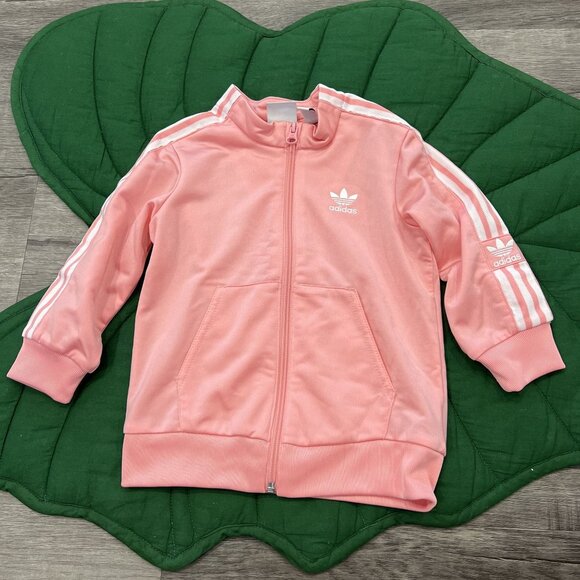 Adidas Toddler 2T Pink Full Zip Track Jacket Sporty - Picture 1 of 4